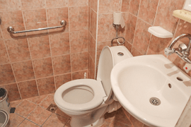 Ръкохватка за трудноподвижни пациенти в тоалетна в хосписа